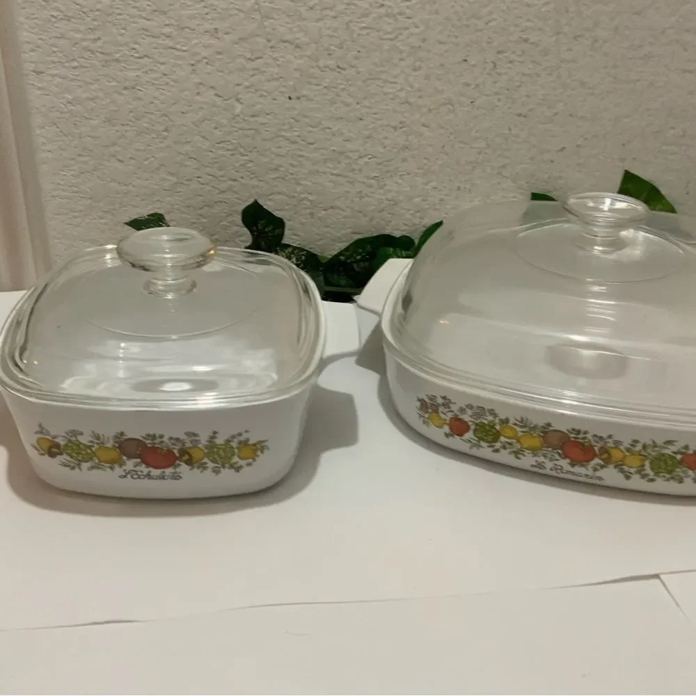 Set 3 RARE Corning Ware Le Romarin‎ Casserole Dish A-10-B l’echalotte le persil